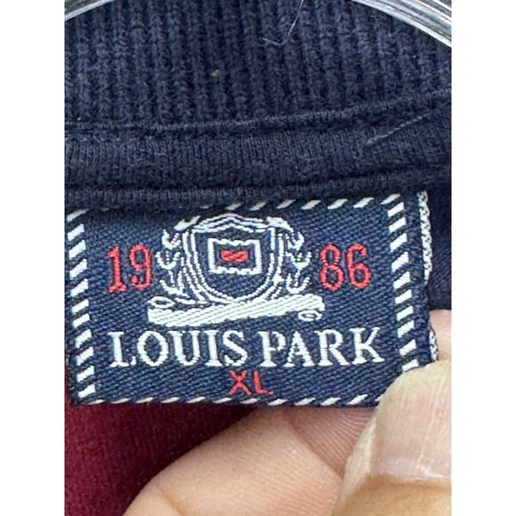 Louis Park 1984 Long Sleeve Red Blue Rugby Shirt Active Preppy Retro Academia - Picture 3 of 6